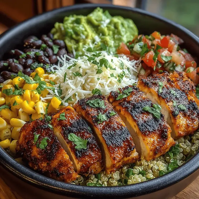 Die Würzige Chili-Hühnchen-Burrito-Bowl ist eine köstliche und nahrhafte Mahlzeit, die sich perfekt für die schnelle Küche eignet. Dieses Gericht vereint die Aromen der mexikanischen Küche mit der Bequemlichkeit einer Schüssel, die leicht zuzubereiten und zu genießen ist. Burrito-Bowls sind nicht nur äußerst vielseitig, sie bieten auch eine gesunde Alternative zu herkömmlichen Fast-Food-Optionen. In der heutigen schnelllebigen Welt, in der viele von uns wenig Zeit zum Kochen haben, sind hausgemachte Rezepte wie dieses von großer Bedeutung. Sie ermöglichen es uns, frische Zutaten zu verwenden und unsere Mahlzeiten nach unseren individuellen Vorlieben anzupassen.