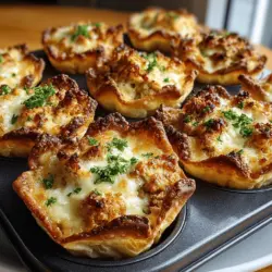 In der modernen Küche ist die Vielfalt der Rezepte ein entscheidender Faktor für die Kreativität und den Genuss beim Kochen. Ob für ein schnelles Abendessen, eine festliche Feier oder einfach nur zum Ausprobieren neuer Geschmäcker – die Möglichkeiten sind schier endlos. Ein besonders beliebtes Gericht, das sowohl als Vorspeise als auch als Hauptgericht serviert werden kann, sind die Mini Hähnchen Alfredo Wonton Pies. Diese kleinen, knusprigen Törtchen kombinieren die cremige Köstlichkeit einer klassischen Alfredo-Sauce mit dem herzhaften Geschmack von zartem Hähnchen, alles eingehüllt in einen knackigen Wonton-Wrapper.