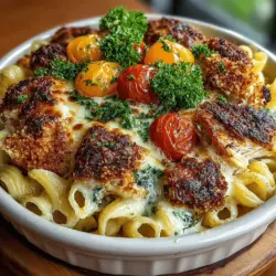 In einer Welt, in der Fast Food und Fertiggerichte häufig auf unseren Tellern landen, gewinnen hausgemachte Rezepte immer mehr an Bedeutung. Sie sind nicht nur eine gesunde Wahl, sondern bieten auch die Möglichkeit, die Kontrolle über die Zutaten zu haben, die wir konsumieren. Die Zubereitung von Mahlzeiten zu Hause fördert nicht nur das Wohlbefinden, sondern kann auch eine entspannende und kreative Tätigkeit sein. Heute möchte ich Ihnen ein besonders schmackhaftes und nahrhaftes Gericht vorstellen: Überbackene Caesar-Hähnchen-Pasta-Schalen. Diese Kombination aus zartem Hähnchen, cremigem Caesar-Dressing und al dente Pasta ist nicht nur ein Genuss für den Gaumen, sondern auch eine echte Augenweide auf jedem Tisch.