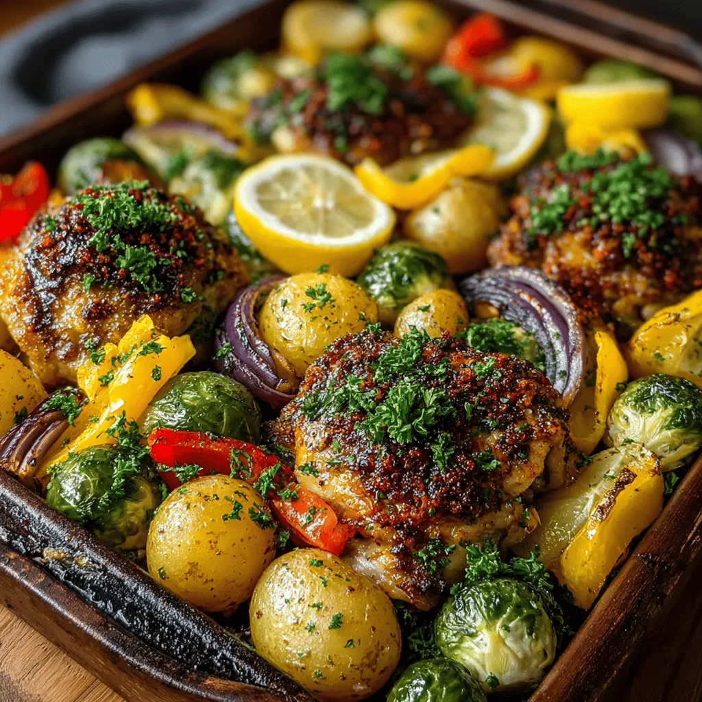 Das Crispy Blech-Pfannen-Hühnchen und Gemüse-Backen ist ein wahres Highlight in der modernen Küche. Es vereint saftige Hähnchenschenkel mit einer knackigen Auswahl an Gemüse, die im Ofen geröstet werden. Dieses Rezept ist nicht nur einfach zuzubereiten, sondern auch extrem vielseitig und gesund. Die Kombination von zartem Hähnchen und saisonalem Gemüse macht es zu einem perfekten Gericht für jede Gelegenheit – vom wöchentlichen Familienessen bis hin zu einem entspannten Abend mit Freunden.