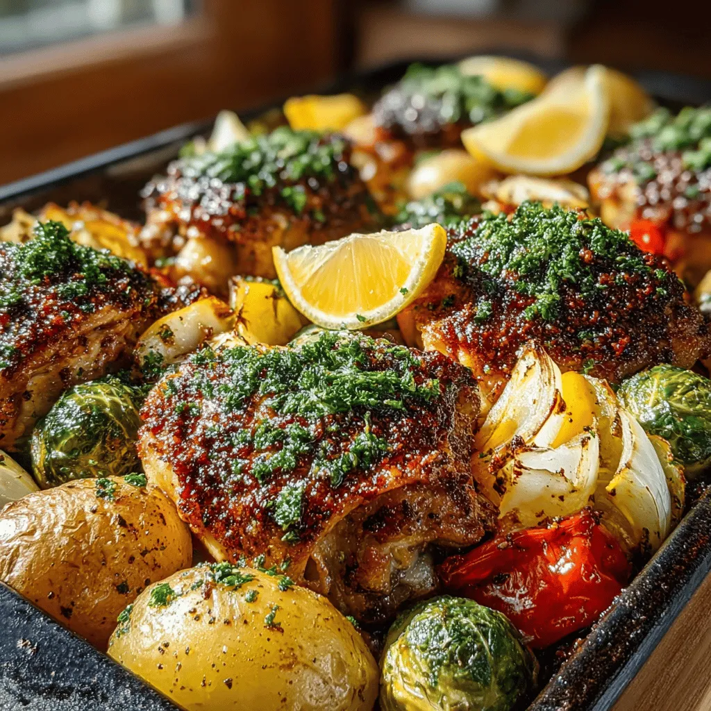 Das Crispy Blech-Pfannen-Hühnchen und Gemüse-Backen ist ein wahres Highlight in der modernen Küche. Es vereint saftige Hähnchenschenkel mit einer knackigen Auswahl an Gemüse, die im Ofen geröstet werden. Dieses Rezept ist nicht nur einfach zuzubereiten, sondern auch extrem vielseitig und gesund. Die Kombination von zartem Hähnchen und saisonalem Gemüse macht es zu einem perfekten Gericht für jede Gelegenheit – vom wöchentlichen Familienessen bis hin zu einem entspannten Abend mit Freunden.