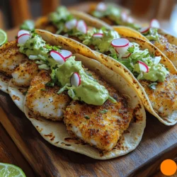 Fischtacos sind ein köstliches und vielseitiges Gericht, das in der modernen Küche zunehmend an Beliebtheit gewinnt. Sie vereinen die Frische des Meeres mit den Aromen und Texturen, die aus einer perfekt zubereiteten Tortilla kommen. In diesem Rezept stellen wir Ihnen eine Variante vor, die nicht nur geschmacklich überzeugt, sondern auch einfach zuzubereiten ist: Knusprige gebackene Fischtacos mit einer cremigen Avocado-Sauce. Dieses Gericht ist ideal für ein entspanntes Abendessen mit Freunden oder Familie und bringt einen Hauch von Mexiko direkt auf Ihren Tisch.