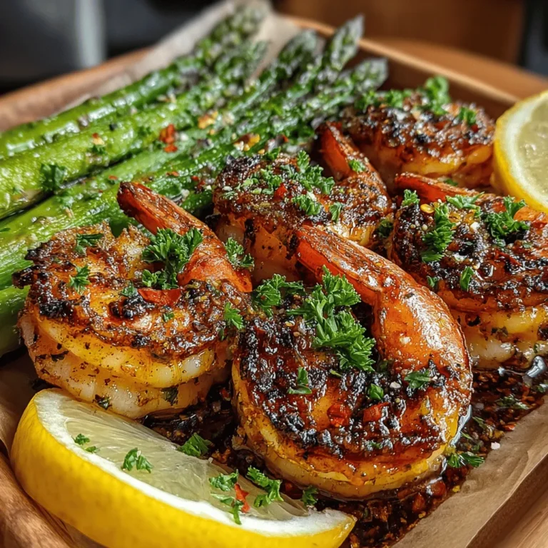 Lust auf ein schnelles, gesundes und unglaublich schmackhaftes Gericht? Dann ist das Rezept für Zesty One-Pan Lemon Garlic Shrimp & Asparagus genau das Richtige für Sie. Mit seinen frischen Aromen von Zitrone und Knoblauch ist dieses Gericht nicht nur leicht zuzubereiten, sondern bringt auch die Sonne auf Ihren Teller. Perfekt für ein schnelles Abendessen unter der Woche oder für besondere Anlässe, bei denen Sie Ihre Gäste beeindrucken möchten. Der Clou an diesem Rezept? Es wird alles in einer einzigen Pfanne zubereitet, was nicht nur die Zubereitung erleichtert, sondern auch die Reinigung minimiert!