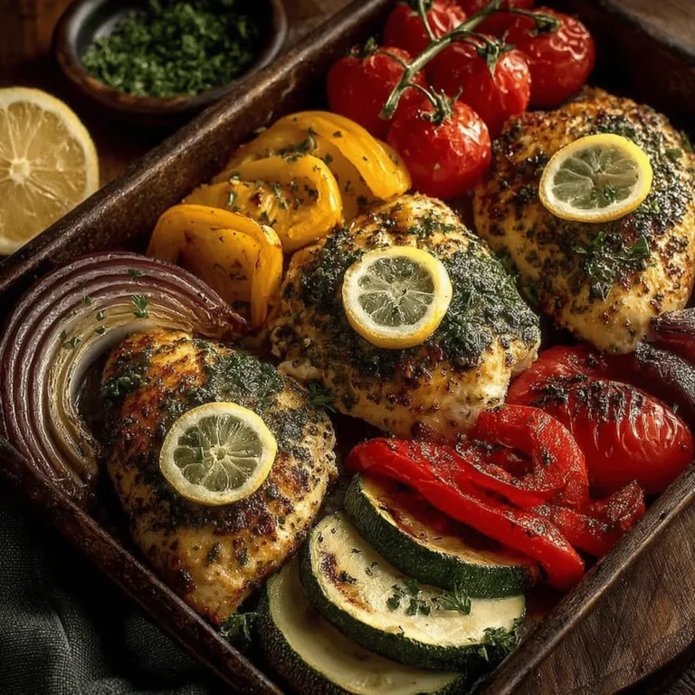 Willkommen zu unserem Rezept für die schnelle Blechpfanne mit Zitrone, Kräutern, Hähnchen und Gemüse! Dieses Gericht ist nicht nur einfach zuzubereiten, sondern auch voller frischer Aromen, die Ihre Geschmacksknospen verwöhnen werden. Die Kombination aus zarten Hühnerbrustfilets und leuchtendem, knackigem Gemüse, verfeinert mit einer erfrischenden Zitronenmarinade, macht dieses Rezept zur idealen Wahl für eine gesunde und schmackhafte Mahlzeit. Egal, ob Sie ein schnelles Abendessen für die Familie zubereiten oder Gäste bewirten möchten, diese Blechpfanne ist perfekt für jede Gelegenheit.