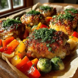 Willkommen zu einem köstlichen und gesunden Rezept für „Crispy Backblech-Hähnchen mit Gemüse“. Dieses Gericht kombiniert zartes Hähnchen mit einer Vielzahl von buntem Gemüse und ist perfekt für ein einfaches Abendessen unter der Woche oder für besondere Anlässe. Das Besondere an diesem Rezept ist die knusprige Haut des Hähnchens, die durch eine aromatische Marinade entsteht, und das geröstete Gemüse, das als Beilage nicht nur geschmacklich überzeugt, sondern auch die Nährstoffbilanz des Gerichts aufwertet.