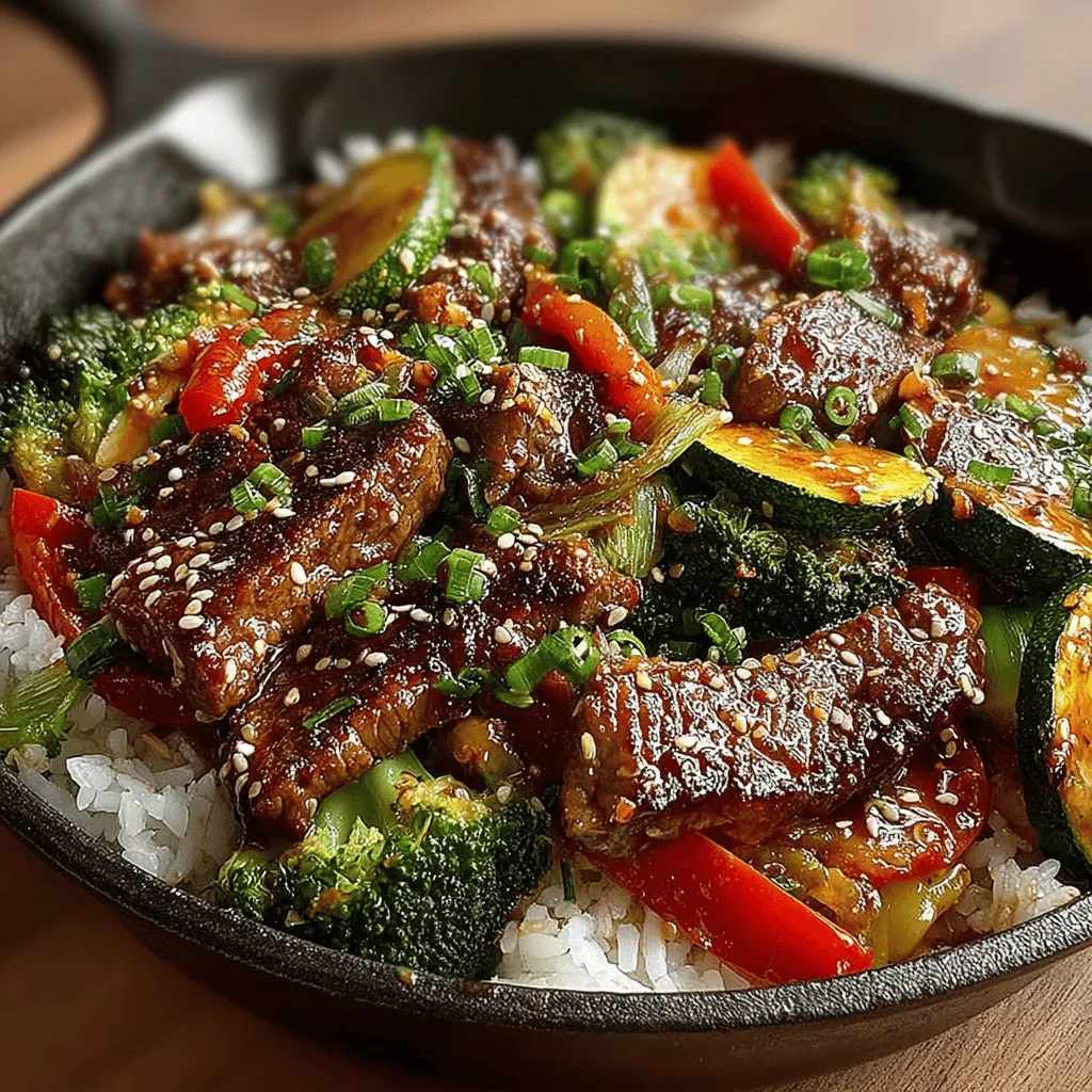 In der modernen Küche spielen Rezepte eine entscheidende Rolle, um nicht nur den täglichen Nahrungsbedarf zu decken, sondern auch Freude und Kreativität ins Kochen zu bringen. Besonders in der schnelllebigen Welt von heute sind einfache und schmackhafte Gerichte gefragt, die sowohl Zeit sparen als auch den Gaumen erfreuen. Ein solches Rezept, das all diese Kriterien erfüllt, ist das „Sizzling Beef & Veggie Delight Stir-Fry Bowl“. Dieses Gericht kombiniert zartes Rinderfilet mit frischem Gemüse in einer köstlichen Sauce und ist perfekt für ein schnelles Abendessen oder ein gesundes Mittagessen.
