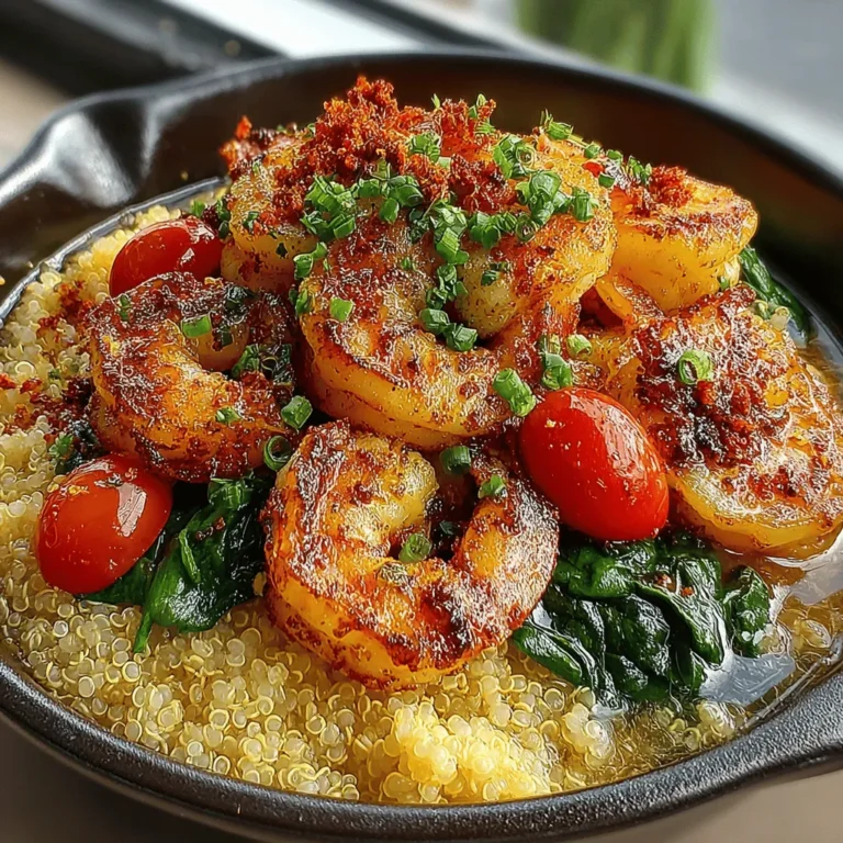 Willkommen zu einem Rezept, das nicht nur den Gaumen erfreut, sondern auch die Gesundheit unterstützt – die Zesty Lemon Garlic Shrimp & Quinoa Bowl. Diese schmackhafte Schüssel vereint die zarten Aromen von Garnelen mit dem frischen Kick von Zitrone und Knoblauch, alles auf einem Bett von proteinreicher Quinoa. Ob zum Abendessen oder als leichtes Mittagessen, dieses Gericht ist perfekt für alle, die eine schnelle, gesunde und köstliche Mahlzeit zubereiten möchten.