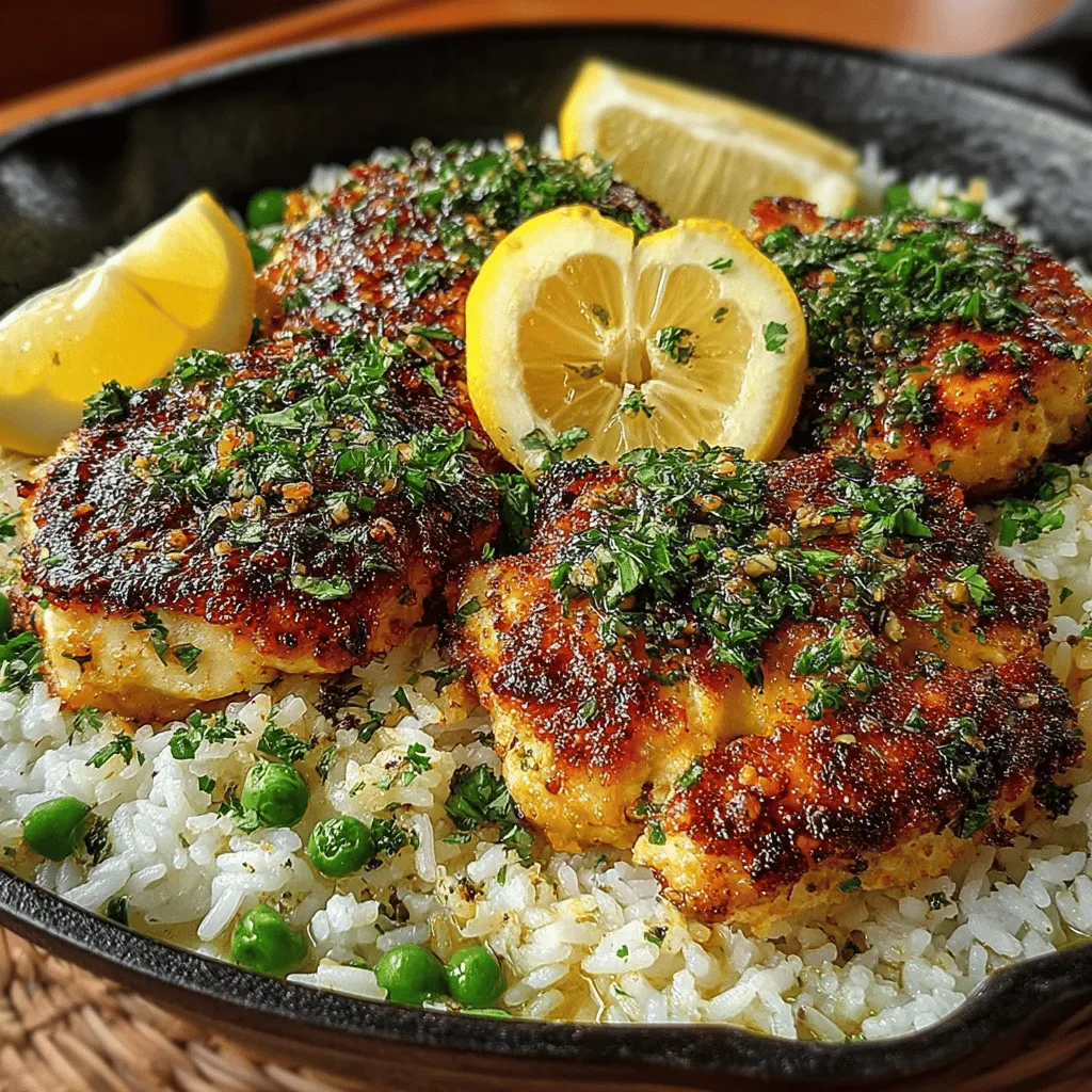 Das Eindeutige Zitronen-Kräuter-Hühnchen mit Reis aus einer Pfanne ist ein köstliches und einfach zuzubereitendes Gericht, das perfekt für ein schnelles Abendessen ist. Dieses Rezept vereint zarte Hähnchenbrustfilets mit aromatischen Kräutern und frischer Zitrone, was zu einer herrlichen Geschmacksexplosion führt. Die Kombination aus Hühnchen, Reis und Erbsen macht dieses Gericht nicht nur schmackhaft, sondern auch nährstoffreich und ausgewogen.