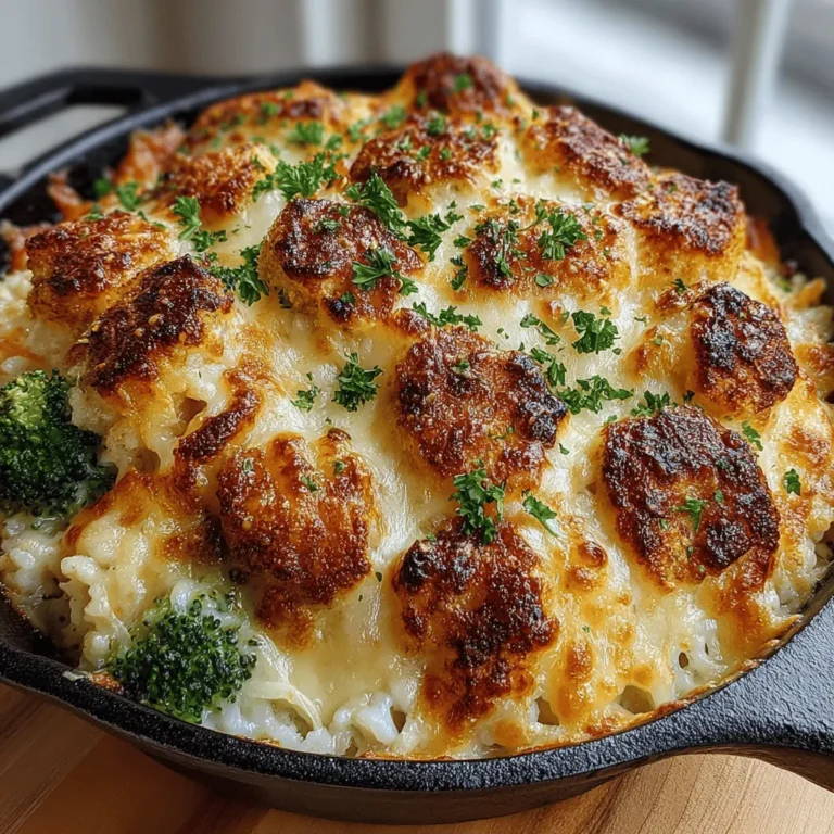 Willkommen in der Welt des köstlichen Käsigen Brokkoli-Genuss-Auflaufs! Dieses Rezept vereint die Aromen von frischem Gemüse, cremigem Käse und duftendem Reis zu einem herzhaften Gericht, das sowohl in Familienküchen als auch bei festlichen Anlässen glänzt. Brokkoli, das grüne Gemüse, ist nicht nur gesund, sondern auch vielseitig. In Kombination mit einer Mischung aus scharfen Cheddar-, Mozzarella- und Parmesan-Käse entsteht ein Auflauf, der sowohl Erwachsene als auch Kinder begeistern wird.