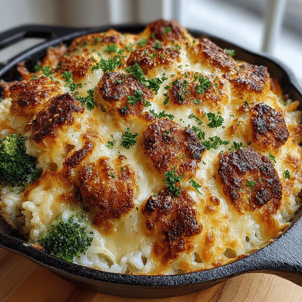 Willkommen in der Welt des köstlichen Käsigen Brokkoli-Genuss-Auflaufs! Dieses Rezept vereint die Aromen von frischem Gemüse, cremigem Käse und duftendem Reis zu einem herzhaften Gericht, das sowohl in Familienküchen als auch bei festlichen Anlässen glänzt. Brokkoli, das grüne Gemüse, ist nicht nur gesund, sondern auch vielseitig. In Kombination mit einer Mischung aus scharfen Cheddar-, Mozzarella- und Parmesan-Käse entsteht ein Auflauf, der sowohl Erwachsene als auch Kinder begeistern wird.