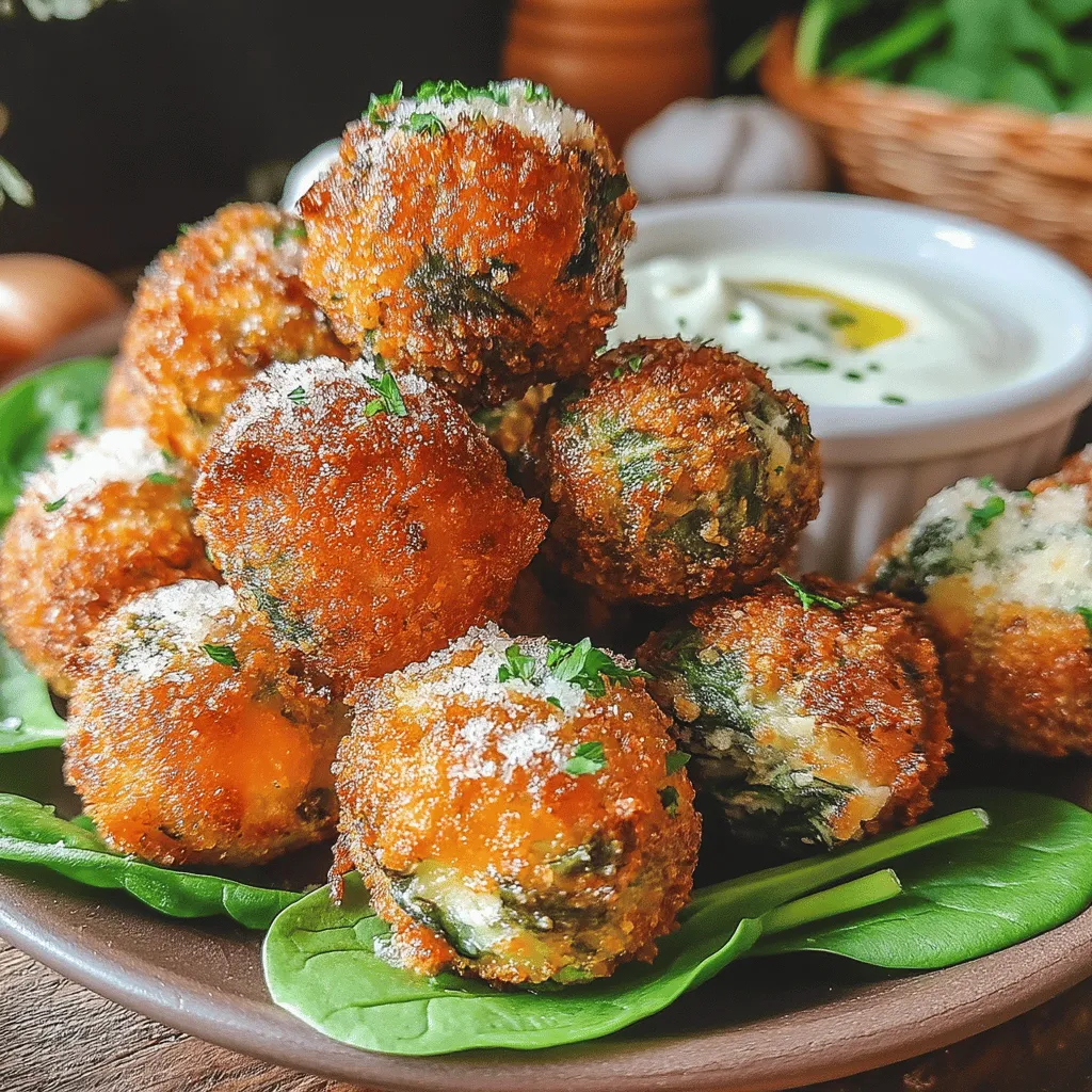 Crispy Creamed Spinach Balls sind eine köstliche und kreative Art, frischen Spinat zu genießen. Diese kleinen, knusprigen Bällchen sind nicht nur ein Hit bei festlichen Anlässen, sondern auch eine großartige Möglichkeit, gesunde Zutaten in die Ernährung zu integrieren. Sie sind ideal als Snack, Vorspeise oder sogar als Beilage zu Hauptgerichten.