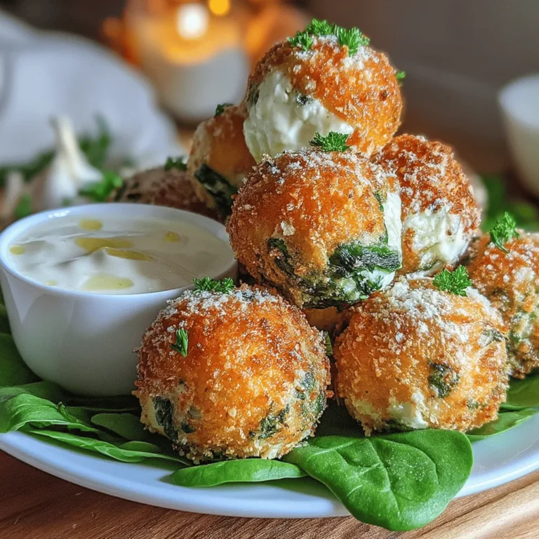 Crispy Creamed Spinach Balls sind eine köstliche und kreative Art, frischen Spinat zu genießen. Diese kleinen, knusprigen Bällchen sind nicht nur ein Hit bei festlichen Anlässen, sondern auch eine großartige Möglichkeit, gesunde Zutaten in die Ernährung zu integrieren. Sie sind ideal als Snack, Vorspeise oder sogar als Beilage zu Hauptgerichten.