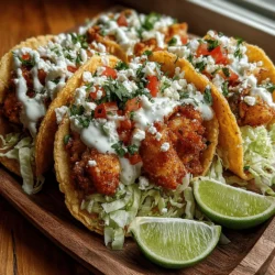Knusprige Hähnchen-Tacos mit Avocado-Limetten-Crema