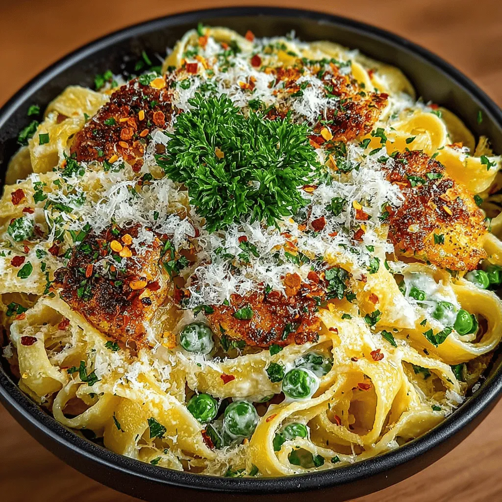 Die knoblauchige cremige Pasta mit Erbsen ist ein einfaches und dennoch köstliches Gericht, das perfekt für ein schnelles Abendessen unter der Woche ist. Diese Kombination aus zarter Pasta, einer reichhaltigen Sahnesauce und frischen Erbsen ist nicht nur lecker, sondern auch nahrhaft. Die Zutaten sind leicht erhältlich und bieten ein tolles Geschmackserlebnis, das sowohl Kinder als auch Erwachsene anspricht.
