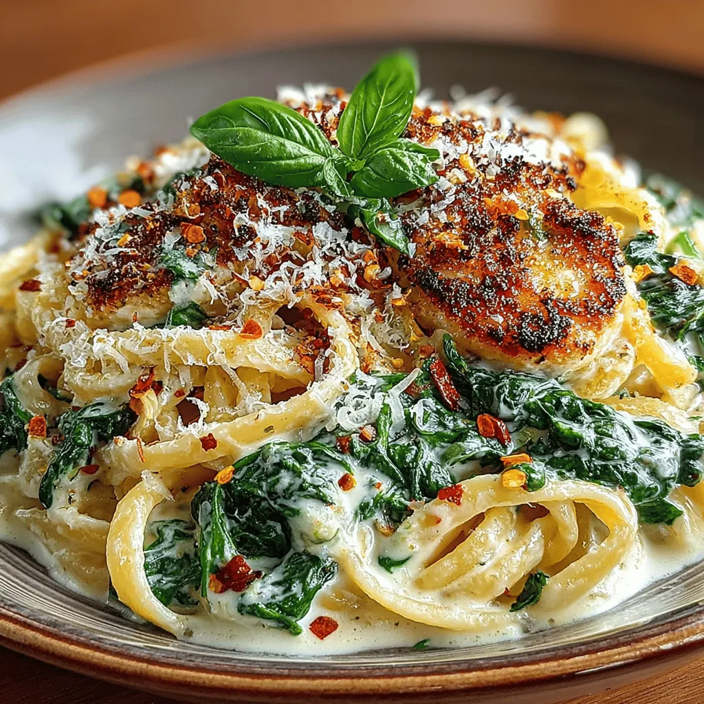 Die Creme Fettecini mit Knoblauch-Parmesan und Spinat ist ein klassisches italienisches Gericht, das sich durch seine cremige Konsistenz und den intensiven Geschmack auszeichnet. Ideal für ein schnelles Abendessen oder als elegantes Gericht für Gäste, vereint dieses Rezept die Aromen von frisch geriebenem Parmesan und aromatischem Knoblauch mit dem gesunden Zusatz von Spinat. Ursprünglich stammt die Fettuccine aus der italienischen Küche und hat sich weltweit durch ihre Vielseitigkeit und den köstlichen Geschmack einen Namen gemacht. Dieses Rezept richtet sich an Pasta-Liebhaber und Kochbegeisterte, die sowohl in der Alltagsküche als auch bei besonderen Anlässen glänzen möchten.