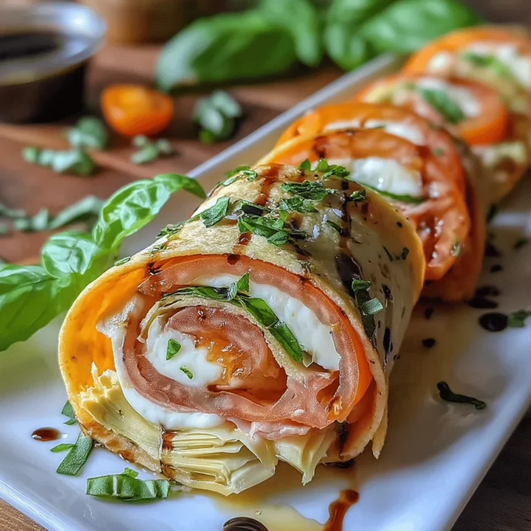 Der Artischocken-Caprese-Wrap ist eine köstliche und gesunde Variante, die die Aromen der klassischen Caprese-Salat-Zutaten kombiniert. Mit der Verwendung von marinierten Artischockenherzen, frischem Mozzarella, saftigen Tomaten und aromatischem Basilikum wird dieser Wrap zu einem geschmacklichen Erlebnis, das sich perfekt für ein schnelles Mittagessen oder ein leichtes Abendessen eignet.