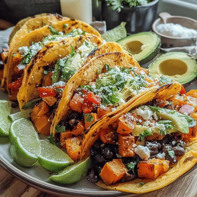 Die Blechpfanne Süßkartoffel- und Schwarzbohnen-Tacos sind nicht nur ein Fest für den Gaumen, sondern auch eine gesunde und köstliche Option für jede Mahlzeit. Dieses Rezept kombiniert das natürliche Süße der Süßkartoffeln mit den herzhaften Aromen der schwarzen Bohnen und dem Crunch der frischen Paprika. Ideal für ein schnelles Abendessen oder für gesellige Zusammenkünfte, erfreuen sich diese Tacos wachsender Beliebtheit unter gesundheitsbewussten Essern.