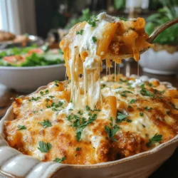 Das Rezept für Käsegefülltes Ziti-Delight ist ein wahrer Genuss für alle Pasta-Liebhaber. Diese herzhafte und käselastige Variante des klassischen Ziti-Gerichts vereint die Aromen von würzigem Fleisch, cremigem Ricotta und geschmolzenem Mozzarella. Perfekt für Familienessen oder gesellige Abende mit Freunden, bringt dieses Gericht jeden zusammen.