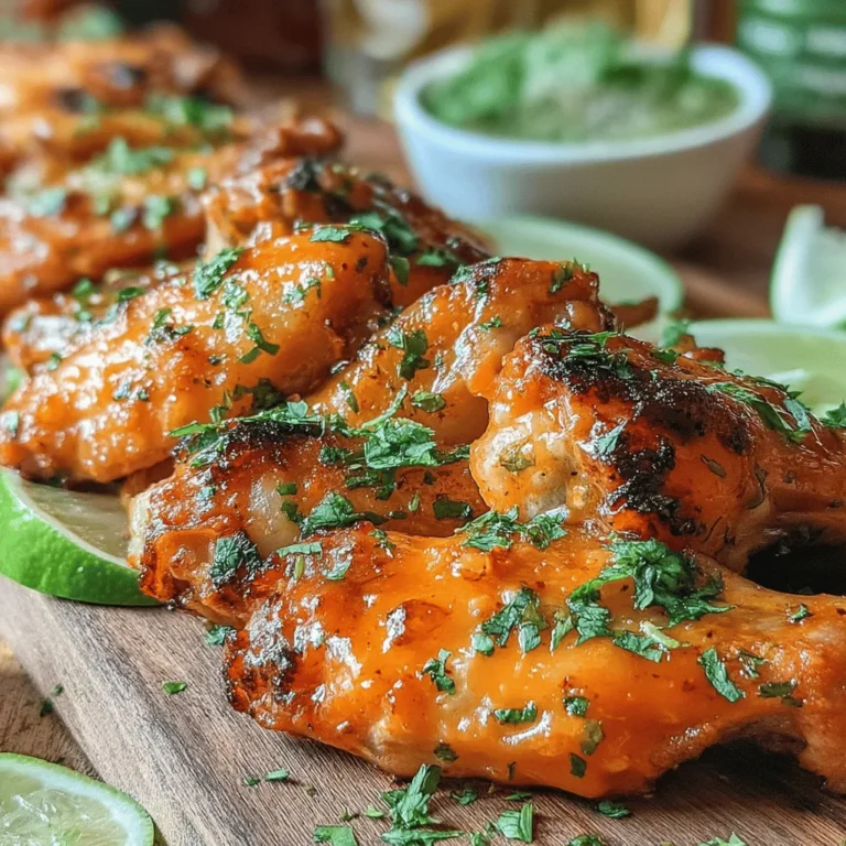 Würzige Limetten-Chipotle-Flügel sind eine köstliche und aromatische Speise, die in jedem Haushalt schnell zum Favoriten werden kann. Diese Flügel kombinieren die Schärfe von Chipotle mit der Frische von Limette, was ihnen einen unverwechselbaren Geschmack verleiht. Ideal für Partys, Grillabende oder einfach als Snack für zwischendurch, bieten diese Flügel eine aufregende Abwechslung zu traditionellen Rezepten.