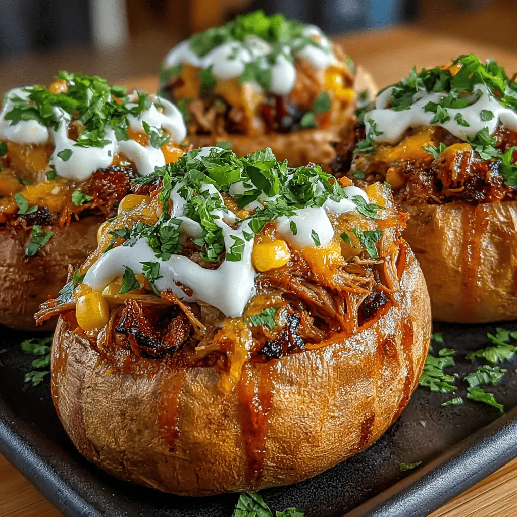 Käse-Pulled-Pork gefüllte Süßkartoffeln sind ein köstliches und herzhaftes Gericht, das in den letzten Jahren immer mehr an Beliebtheit gewonnen hat. Diese Kombination aus zartem Pulled Pork, cremigem Käse und nahrhaften Süßkartoffeln bietet nicht nur einen unglaublichen Geschmack, sondern auch zahlreiche gesundheitliche Vorteile. Süßkartoffeln sind reich an Vitaminen, Ballaststoffen und Antioxidantien, während Pulled Pork eine hervorragende Proteinquelle darstellt. Dieses Rezept richtet sich an alle, die eine herzhafte Mahlzeit suchen, die einfach zuzubereiten ist und sich perfekt für Familienessen oder Grillabende eignet.