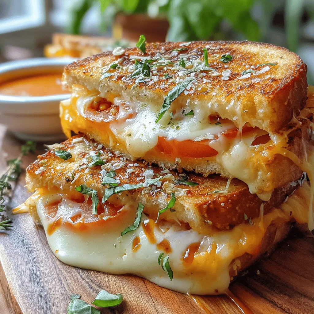 Tomaten-Basilikum Käse-Schmelz Sandwiches sind eine köstliche und herzhafte Wahl für ein schnelles Mittagessen oder eine leichte Abendmahlzeit. Diese Kombination aus frischem Mozzarella, reifen Tomaten und aromatischen Basilikumblättern erinnert an die Aromen der italienischen Küche und bringt ein Stück mediterranes Flair auf Ihren Tisch.