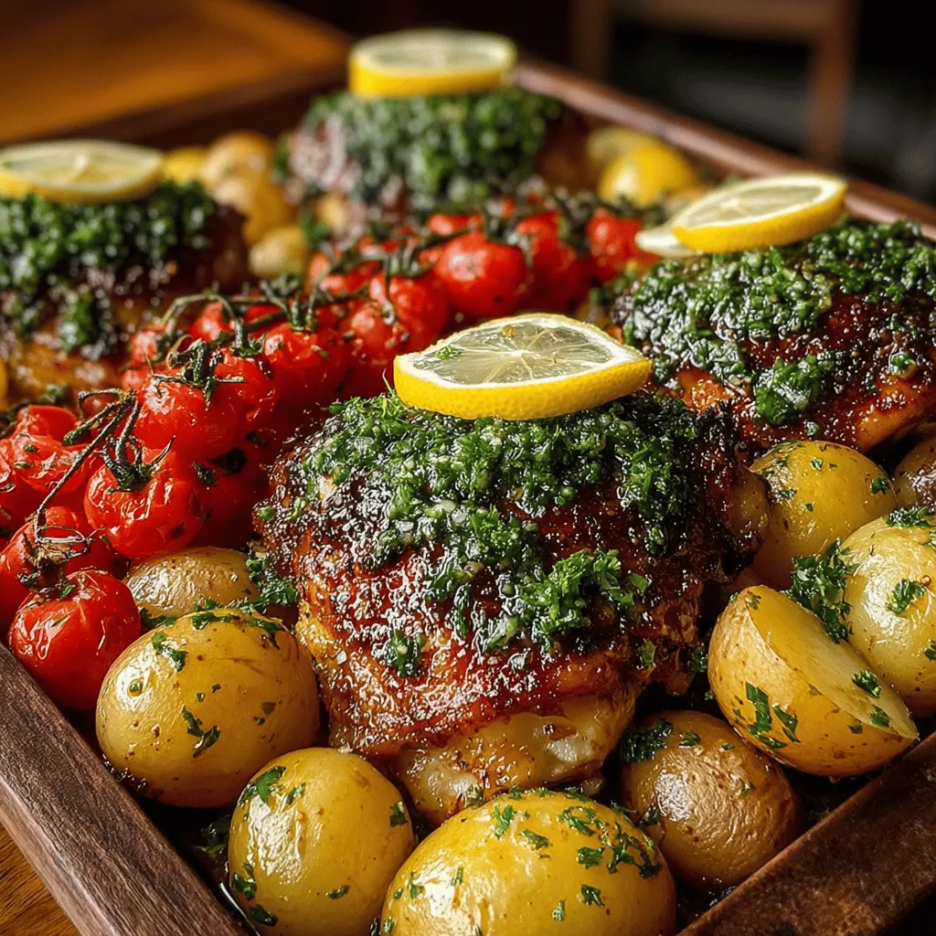 Das Zesty Sheet Pan Zitrus-Kräuter-Hühnchen & Kartoffeln ist ein einfaches, aber dennoch geschmackvolles Gericht, das sich perfekt für ein schnelles Abendessen eignet. Die Kombination aus saftigem Hühnchen, knusprigen Babykartoffeln und frischen Kirschtomaten sorgt für ein harmonisches Geschmackserlebnis. Dieses Rezept stammt aus der mediterranen Küche und vereint die Frische von Zitrusfrüchten mit aromatischen Kräutern. Es ist nicht nur köstlich, sondern auch nährstoffreich, da die verwendeten Zutaten viele gesundheitliche Vorteile bieten.
