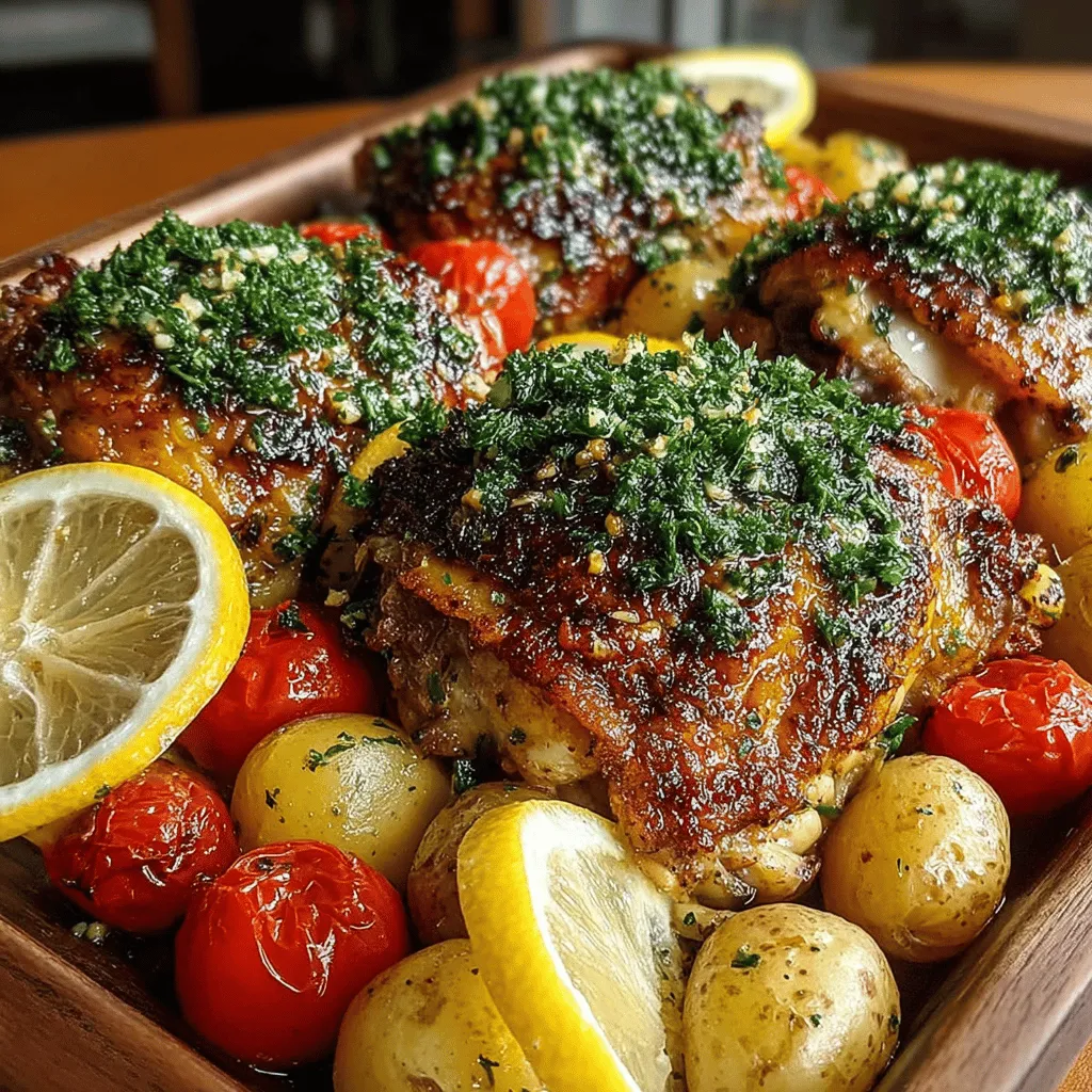 Das Zesty Sheet Pan Zitrus-Kräuter-Hühnchen & Kartoffeln ist ein einfaches, aber dennoch geschmackvolles Gericht, das sich perfekt für ein schnelles Abendessen eignet. Die Kombination aus saftigem Hühnchen, knusprigen Babykartoffeln und frischen Kirschtomaten sorgt für ein harmonisches Geschmackserlebnis. Dieses Rezept stammt aus der mediterranen Küche und vereint die Frische von Zitrusfrüchten mit aromatischen Kräutern. Es ist nicht nur köstlich, sondern auch nährstoffreich, da die verwendeten Zutaten viele gesundheitliche Vorteile bieten.