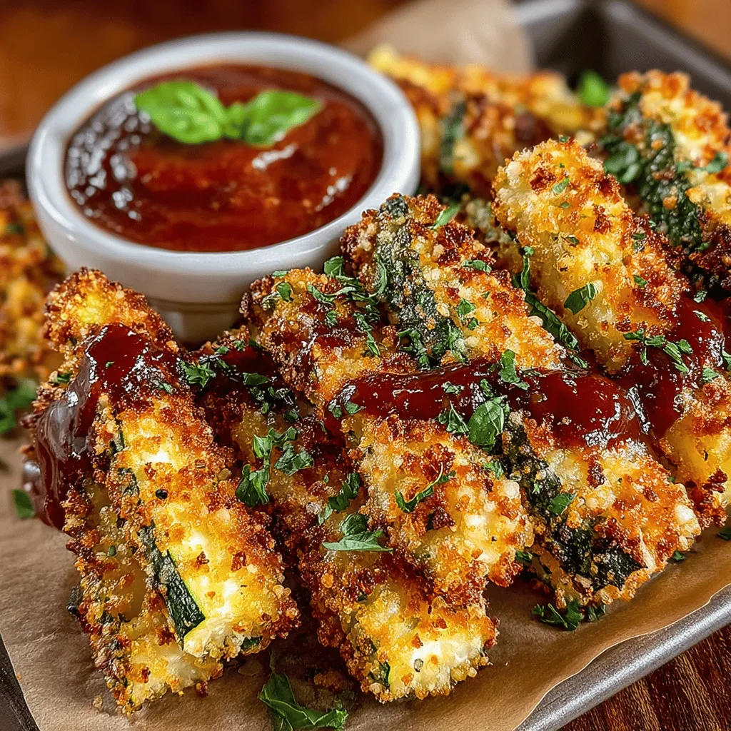 Krosse gebackene Zucchini-Stäbchen sind eine köstliche und gesunde Snack-Alternative, die sowohl bei Kindern als auch bei Erwachsenen beliebt ist. Dieses Rezept kombiniert die frische Zucchini mit einer knusprigen Panade aus Paniermehl und Parmesan, die im Ofen goldbraun gebacken wird. Die Zubereitung ist nicht nur einfach, sondern auch schnell – ideal für einen Snack zwischendurch oder als Beilage zu einem Hauptgericht. Die Kombination mit einer aromatischen Marinara-Sauce sorgt für ein geschmackvolles und befriedigendes Esserlebnis. Mit einer Vorbereitungszeit von nur 15 Minuten und einer Gesamtzeit von 40 Minuten ist dieses Rezept perfekt für alle Kochlevel.