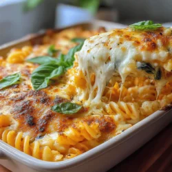 Cremige Käseüberbackene Spinat-Ricotta-Pasta