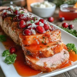 Festliches & Aromatisches Crockpot Preiselbeer-Sauce Schweinefilet