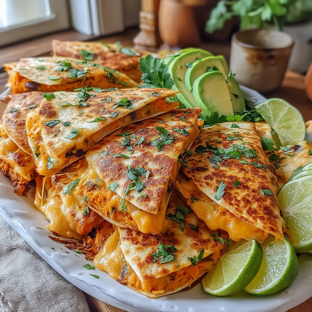 Süßkartoffel-Quesadilla-Wedges sind eine köstliche und nahrhafte Variante des klassischen mexikanischen Gerichts. Sie vereinen die Süße der Süßkartoffeln mit dem herzhaften Geschmack von Käse und Gewürzen. Dieses Rezept ist perfekt für ein schnelles Abendessen oder als Snack für gesellige Zusammenkünfte.