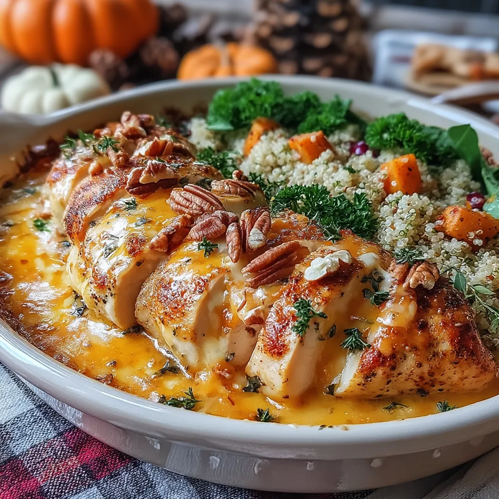 Das Cranberry Warm-Spun Autumn Chicken Bake ist ein herzhaftes und farbenfrohes Gericht, das perfekt für die kühleren Monate des Jahres geeignet ist. Es kombiniert die zarten Aromen von Hähnchen mit der süß-sauren Frische von Cranberries und wird durch würzigen Käse und knackige Pekannüsse wunderbar abgerundet. Dieses Rezept ist nicht nur köstlich, sondern auch ein echter Hingucker auf jedem Tisch.